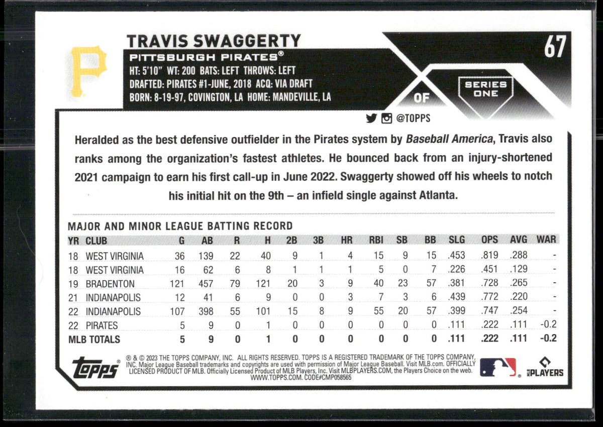 2023 Topps #67 Travis Swaggerty