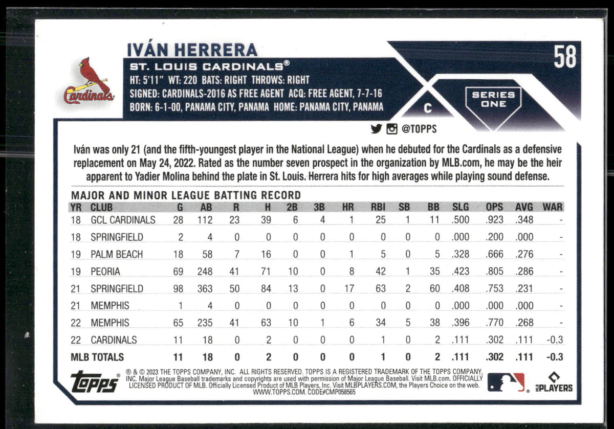 2023 Topps #58 Iván Herrera