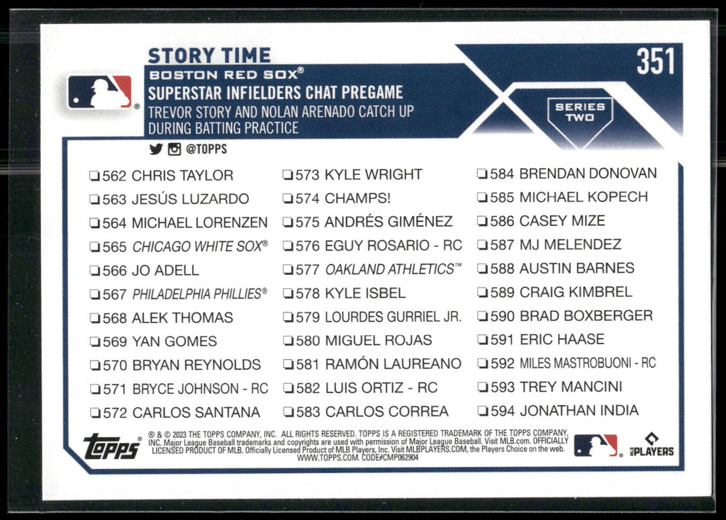 2023 Topps #351 Story Time