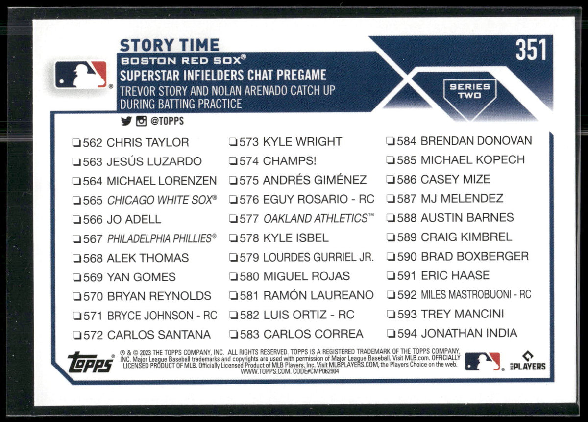 2023 Topps #351 Story Time