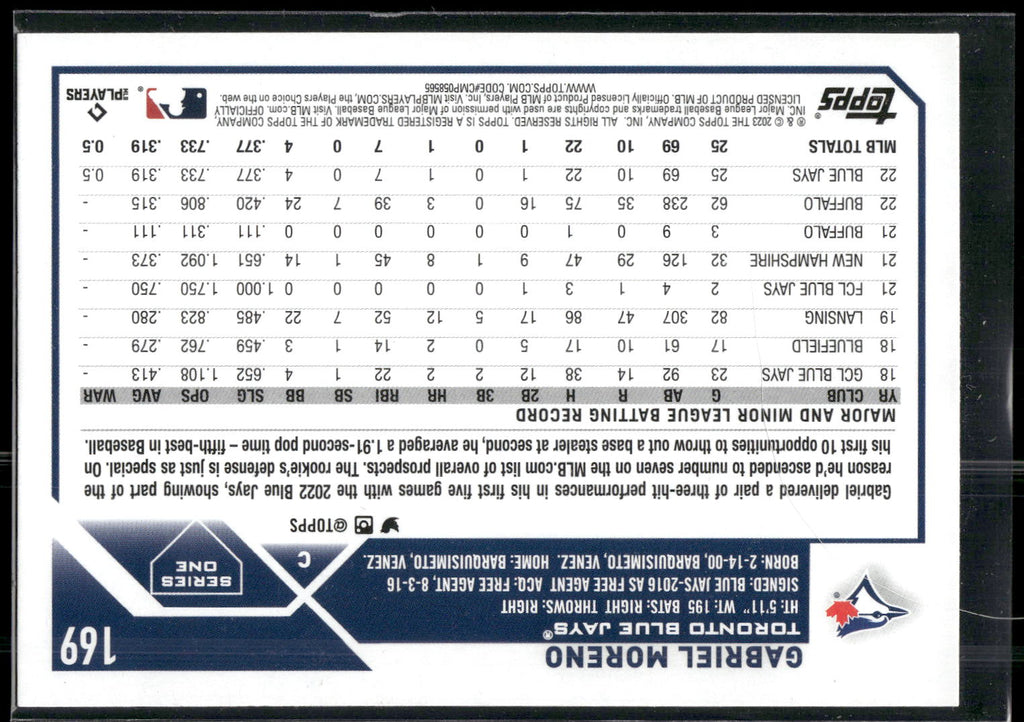 2023 Topps #169 Gabriel Moreno