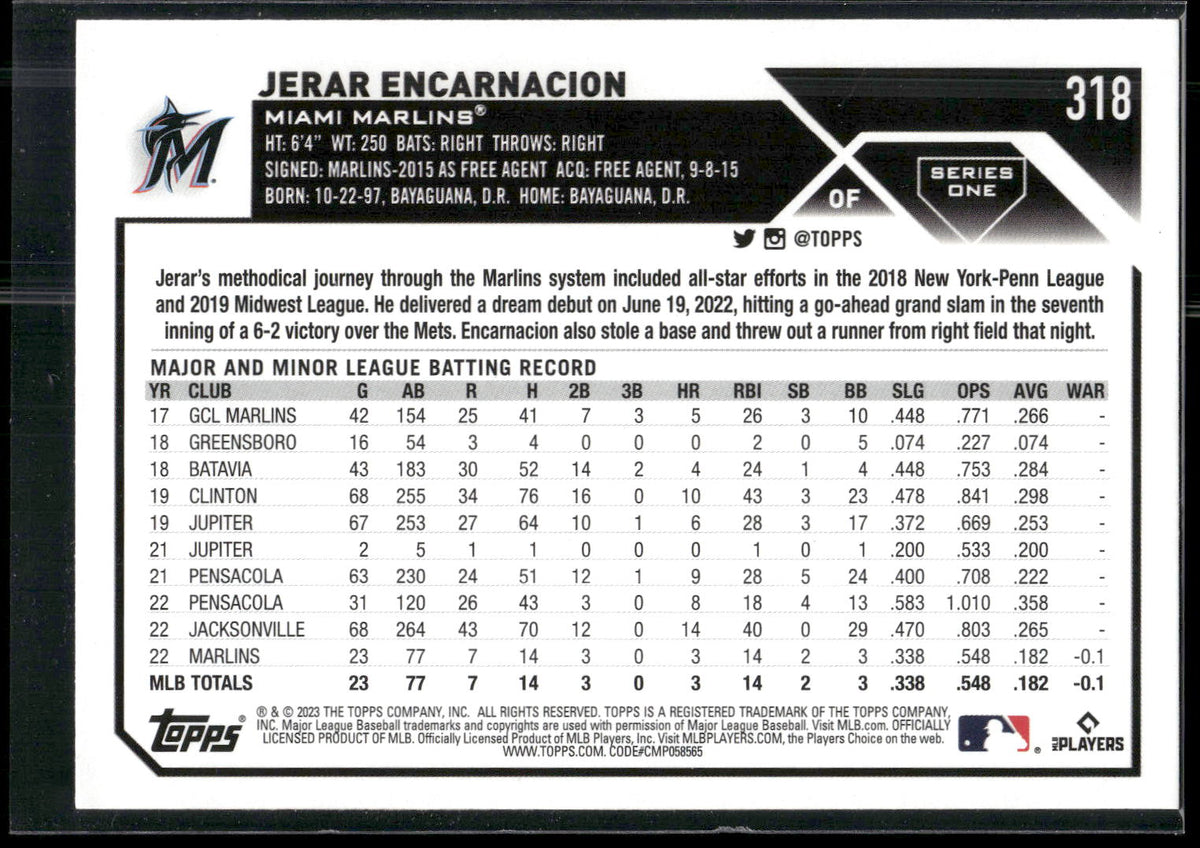 2023 Topps #318 Jerar Encarnacion