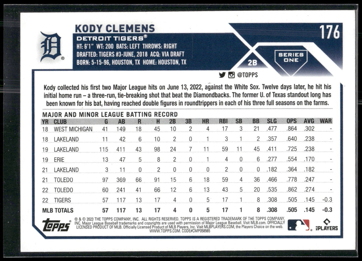 2023 Topps #176 Kody Clemens