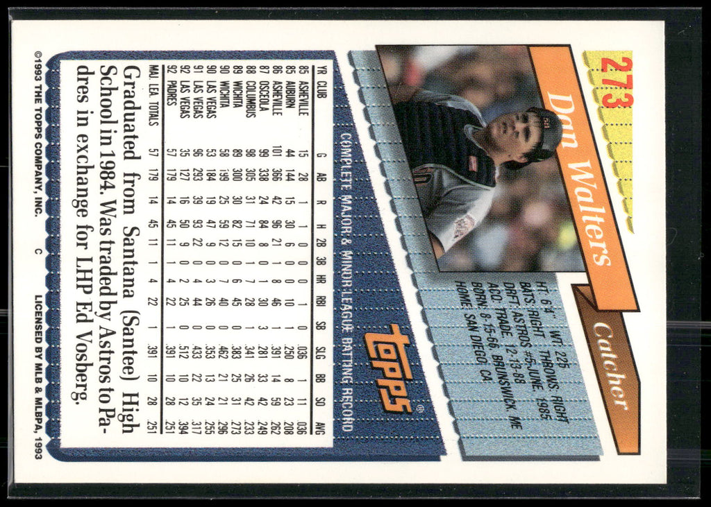 1993 Topps #273 Dan Walters