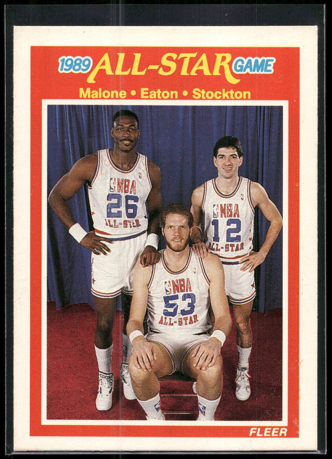 1989-90 Fleer #163 Karl Malone / Mark Eaton / John Stockton