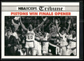 1990-91 Hoops #337 Pistons Win Finals Opener TRIB