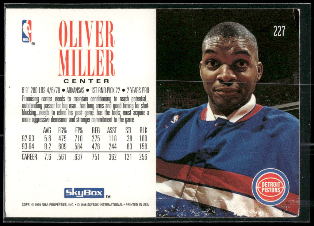 1994-95 SkyBox Premium #227 Oliver Miller