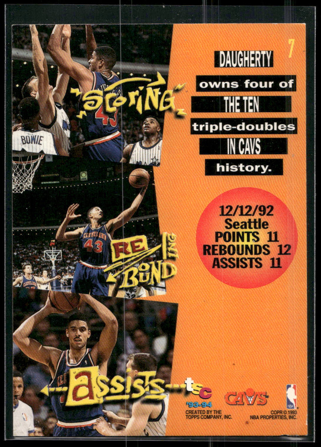 1993-94 Stadium Club #7 Brad Daugherty