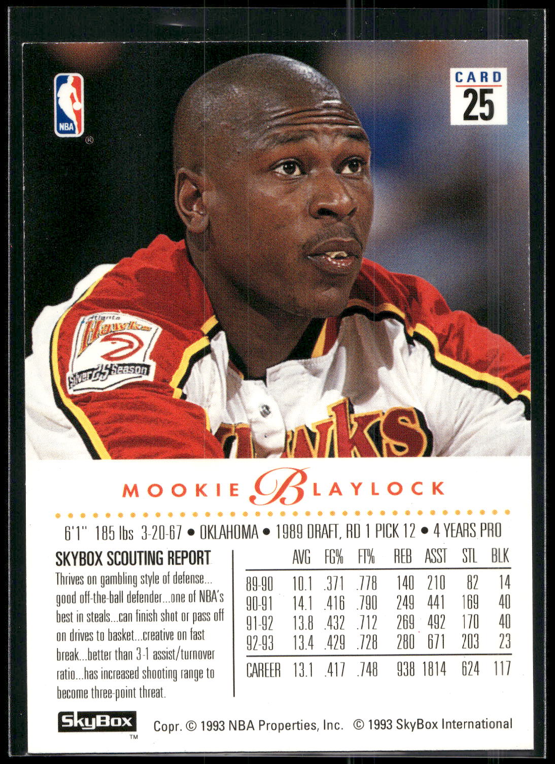 1993-94 SkyBox Premium #25 Mookie Blaylock
