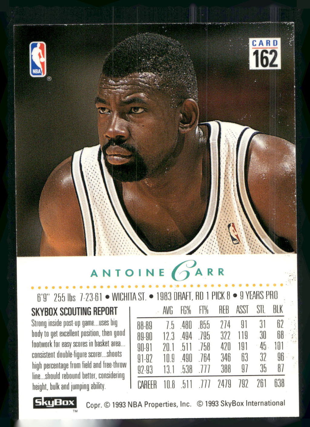1993-94 SkyBox Premium #162 Antoine Carr