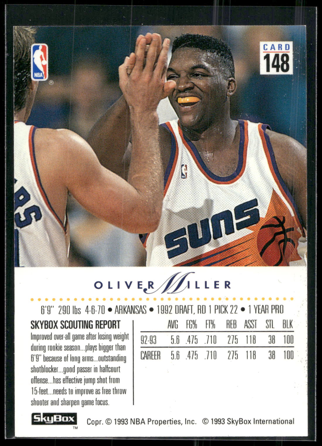 1993-94 SkyBox Premium #148 Oliver Miller