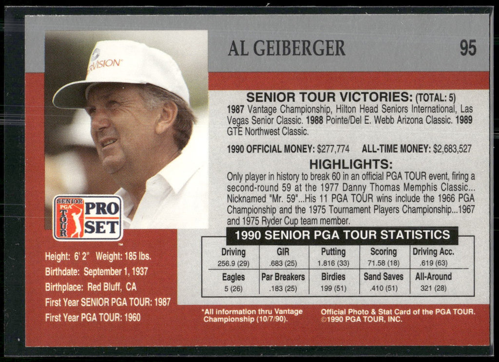 1990 Pro Set PGA Tour #95 Al Geiberger