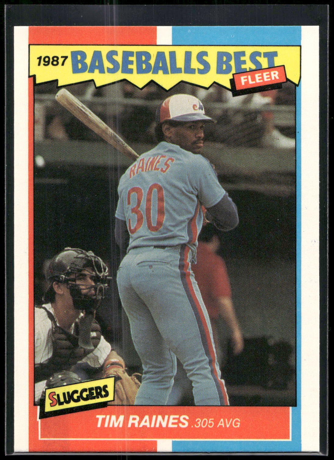 1987 Fleer Baseball's Best Sluggers vs. Pitchers #32 Tim Raines