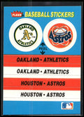 1987 Fleer #NNO Oakland Athletics / Houston Astros Team Stickers