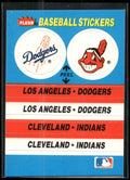 1987 Fleer #NNO Los Angeles Dodgers / Cleveland Indians Team Stickers