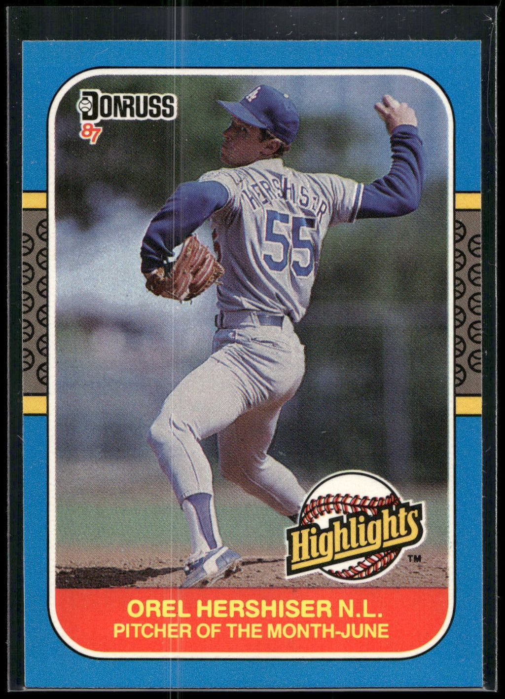 1987 Donruss Highlights #13 Orel Hershiser