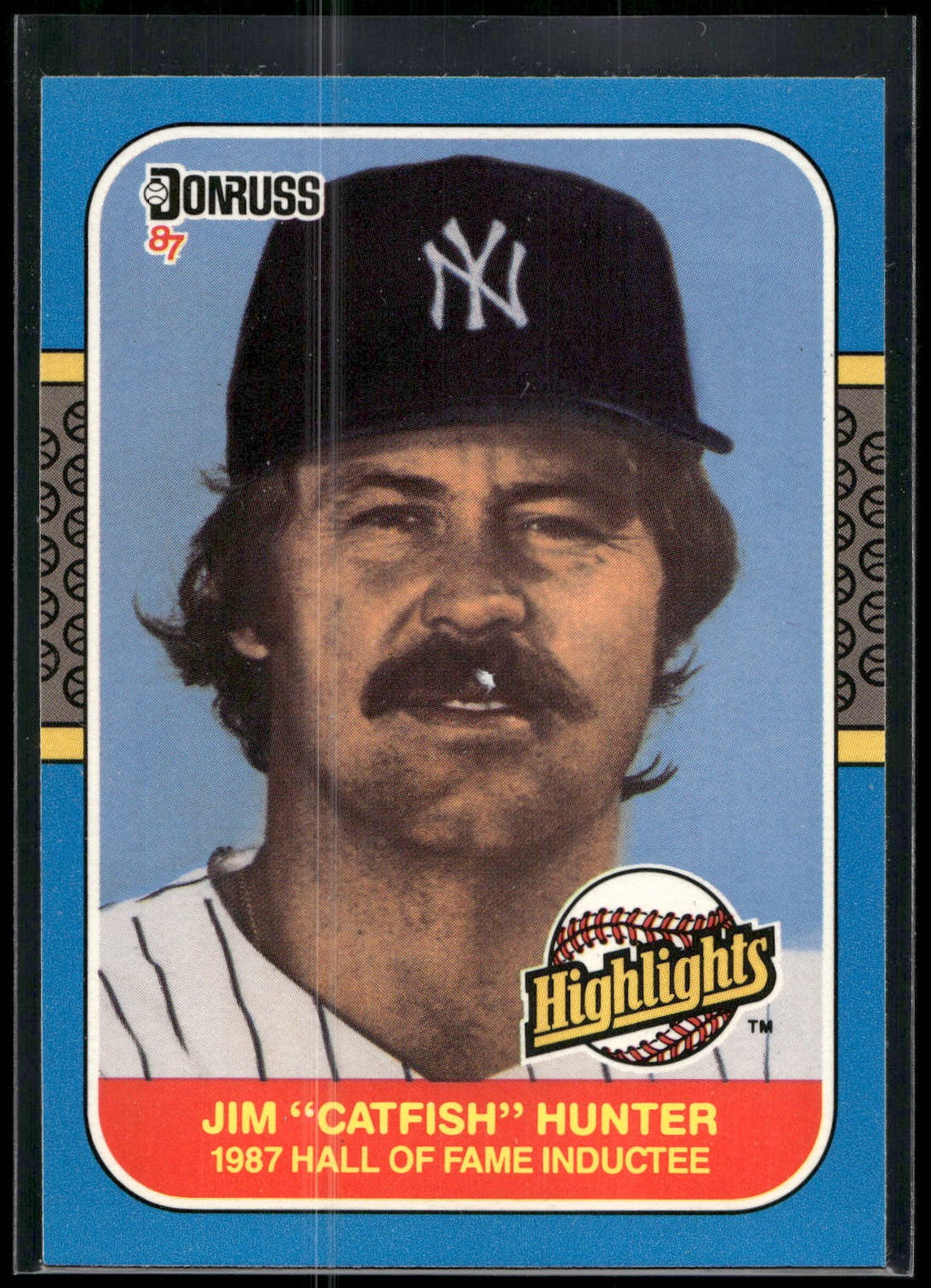 1987 Donruss Highlights #19 Jim "Catfish" Hunter