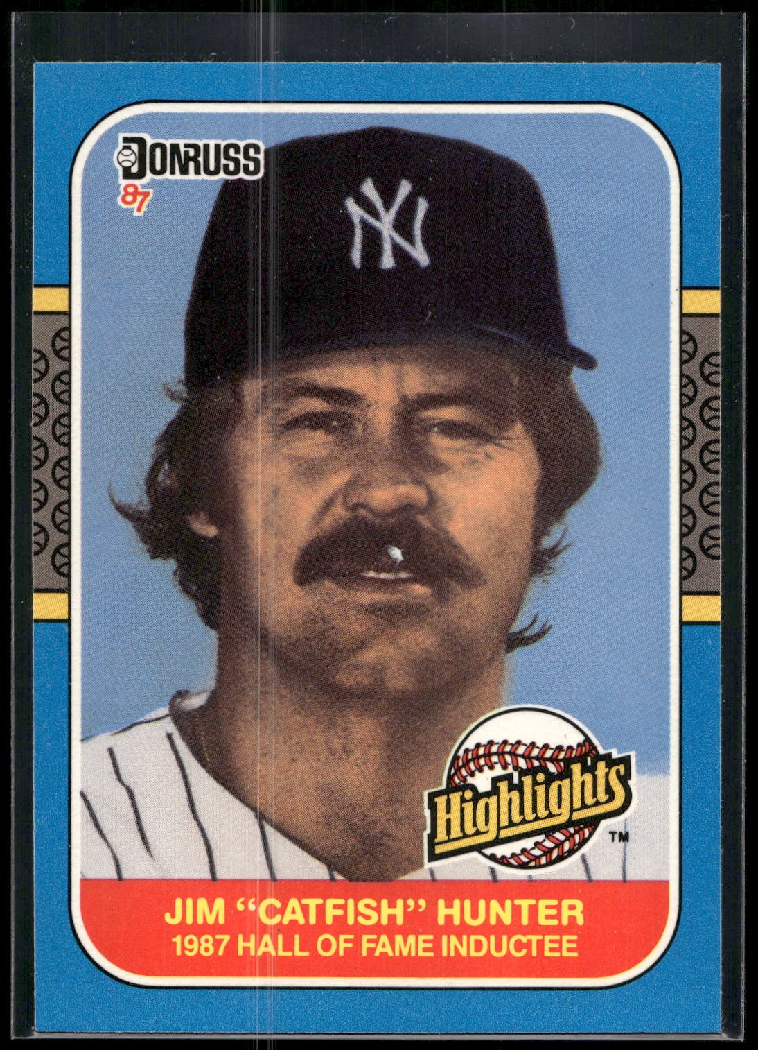 1987 Donruss Highlights #19 Jim "Catfish" Hunter