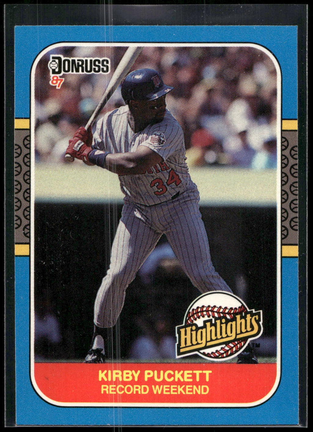 1987 Donruss Highlights #30 Kirby Puckett