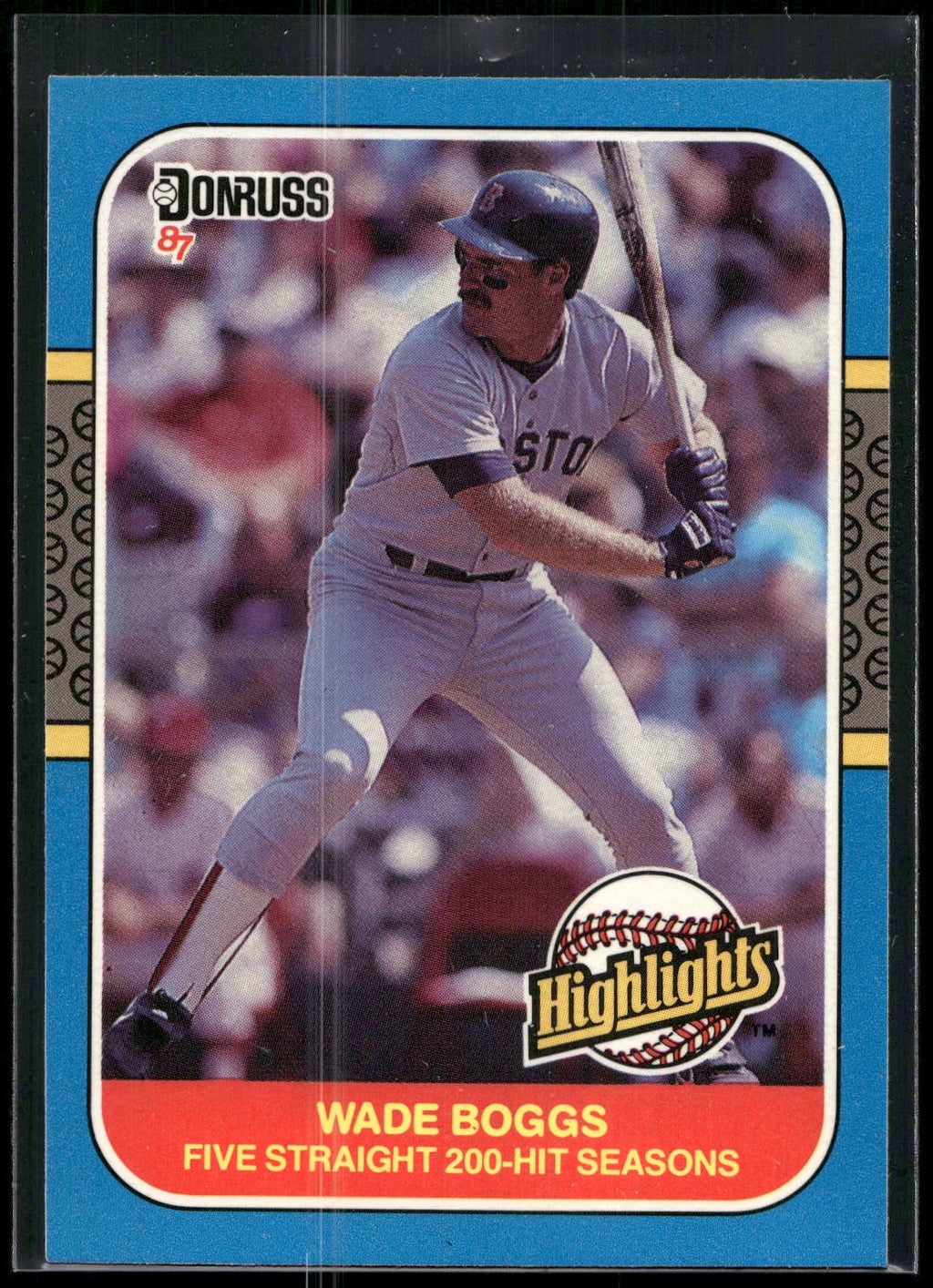 1987 Donruss Highlights #44 Wade Boggs