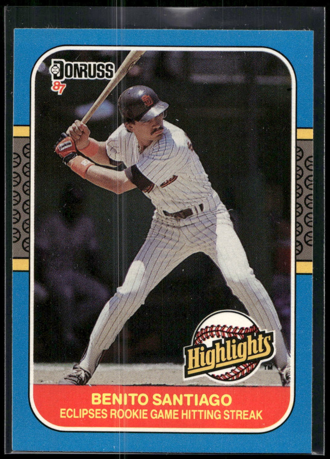 1987 Donruss Highlights #45 Benito Santiago