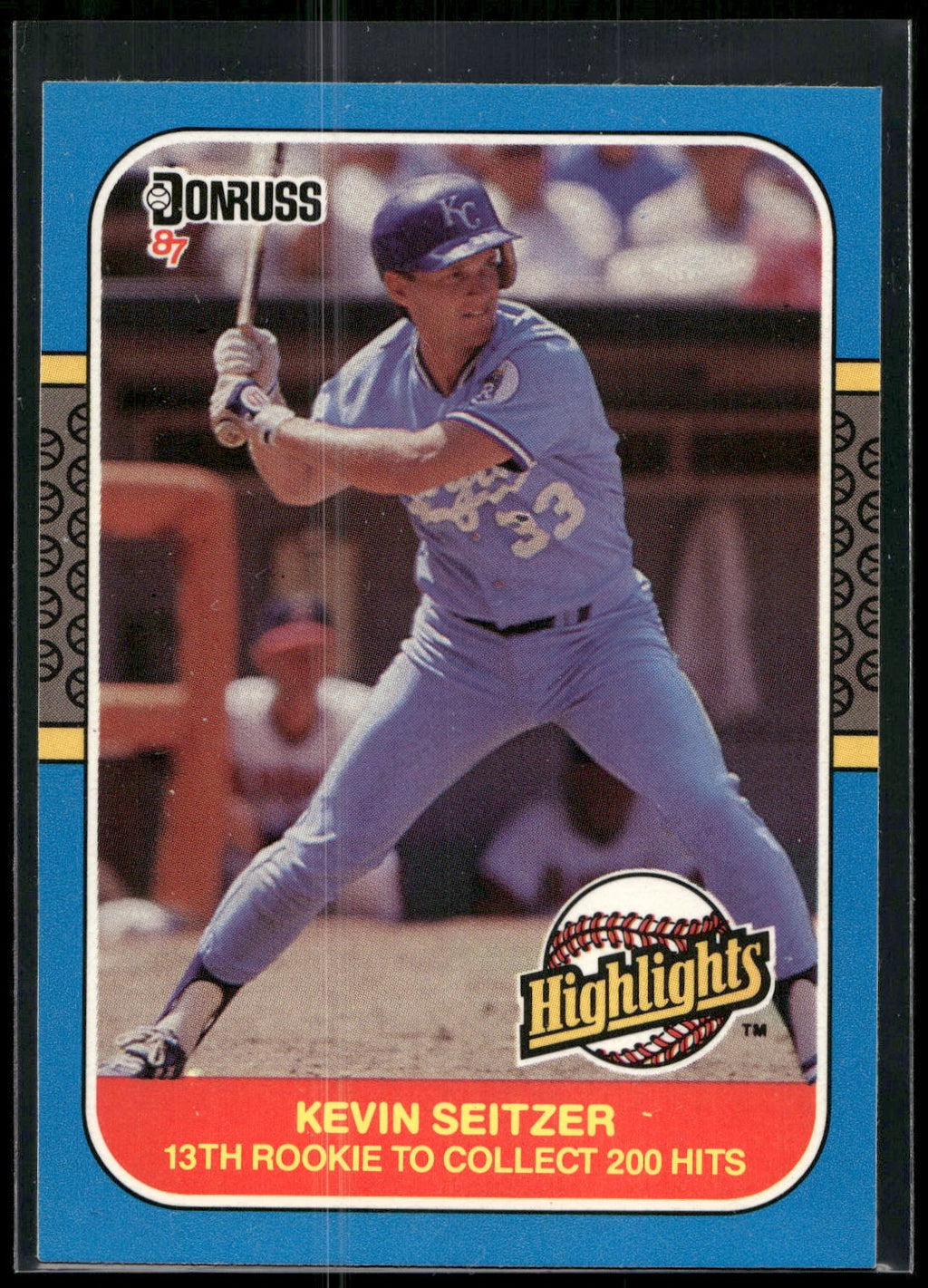 1987 Donruss Highlights #47 Kevin Seitzer