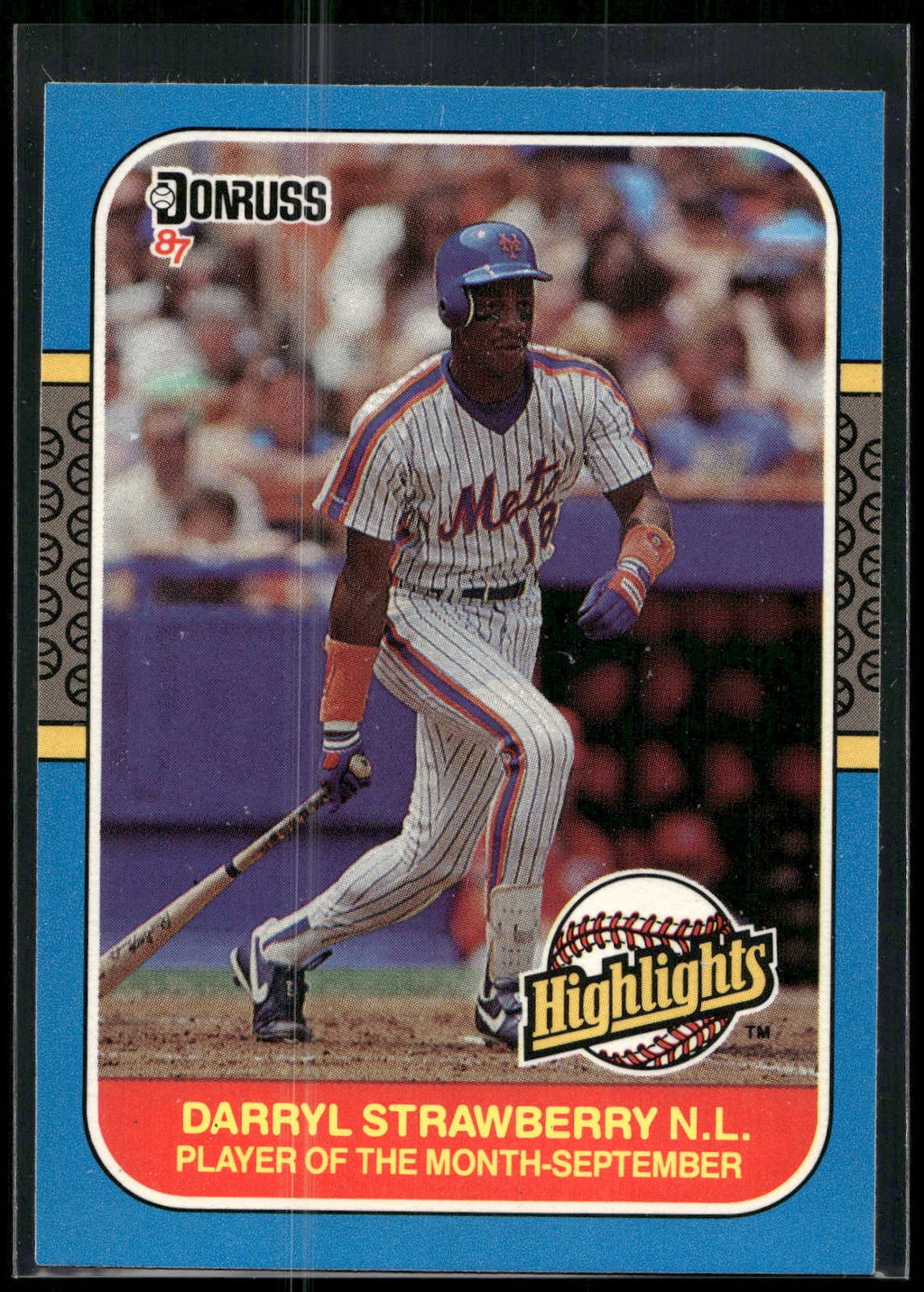 1987 Donruss Highlights #49 Darryl Strawberry