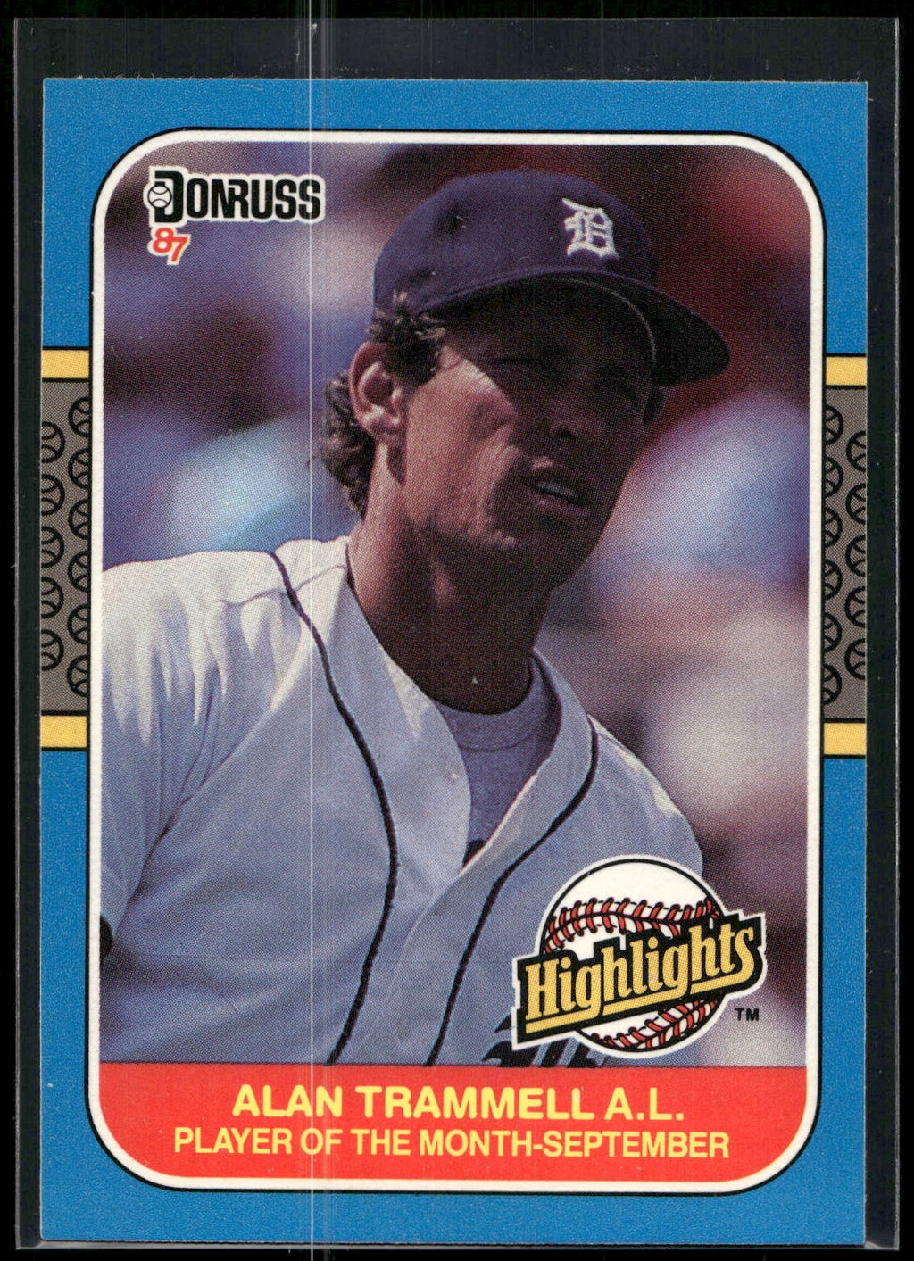 1987 Donruss Highlights #51 Alan Trammell