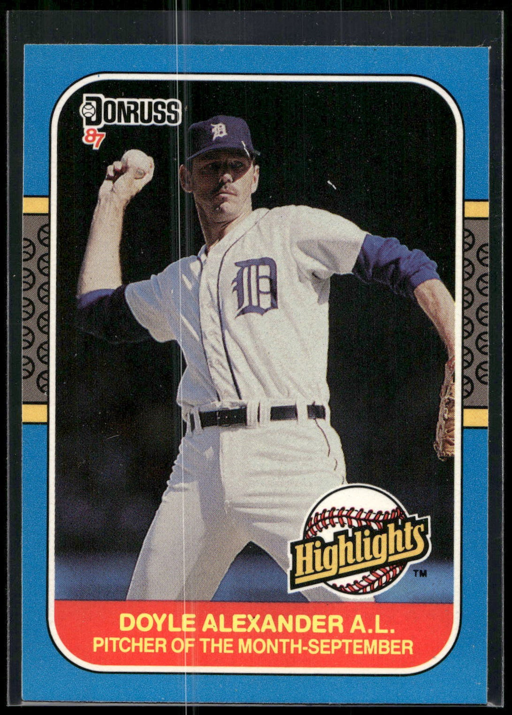 1987 Donruss Highlights #52 Doyle Alexander