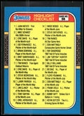 1987 Donruss Highlights #56 Highlight Checklist