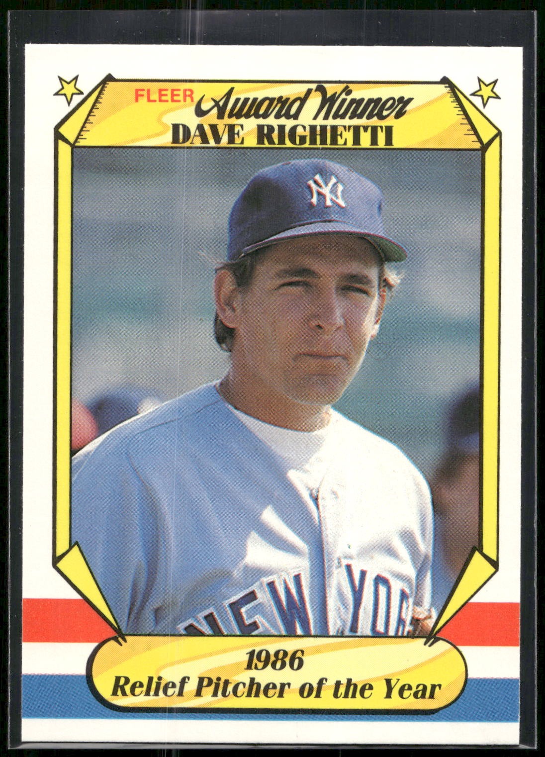 1987 Fleer Award Winners #32 Dave Righetti