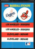 1987 Fleer #NNO Los Angeles Dodgers / Cleveland Indians Team Stickers