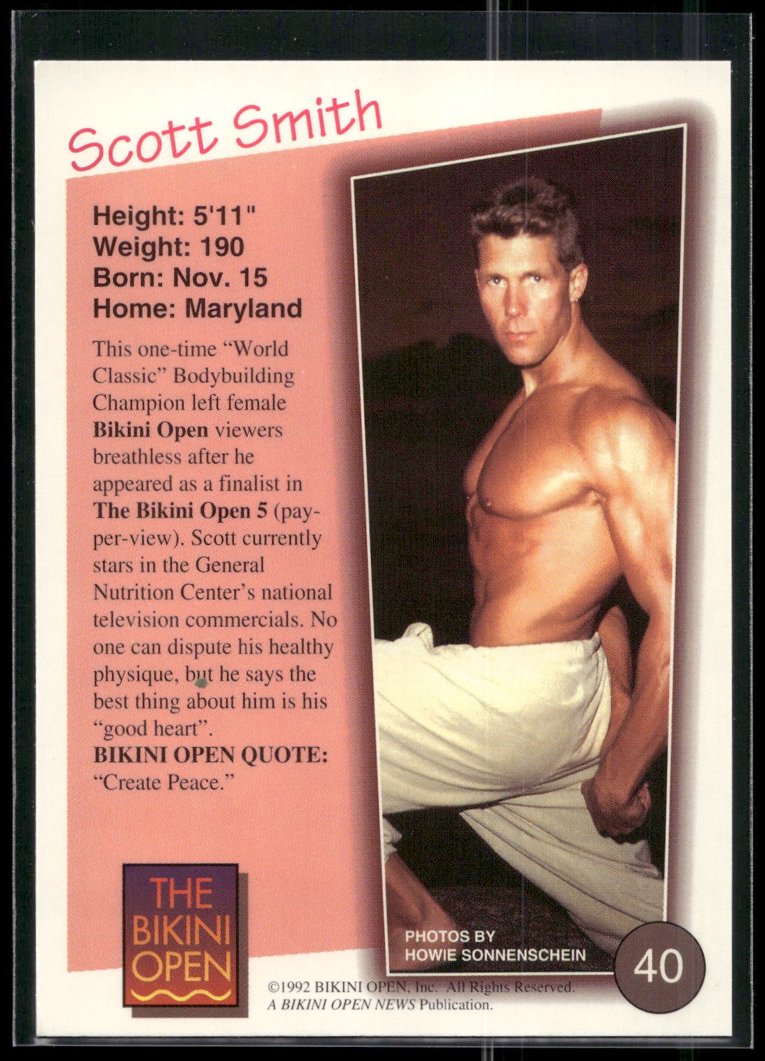 1992 T&M Entertainment The Bikini Open #40 Scott Smith