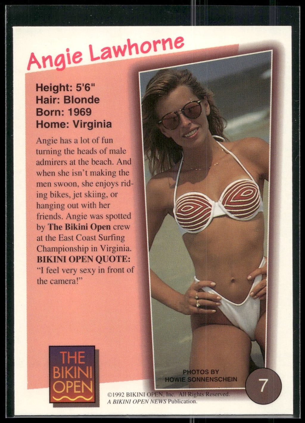 1992 T&M Entertainment The Bikini Open #7 Angie Lawhorne