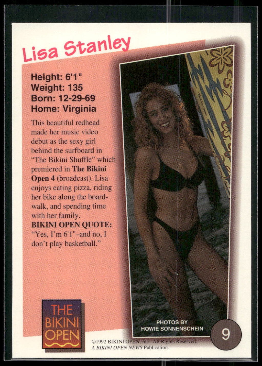 1992 T&M Entertainment The Bikini Open #9 Lisa Stanley