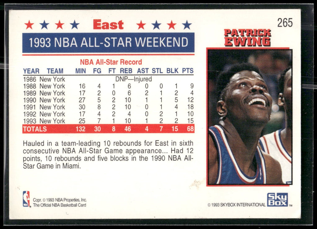 1993-94 Hoops #265 Patrick Ewing