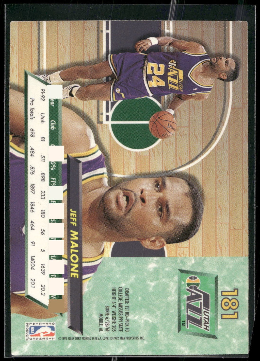 1992-93 Ultra #181 Jeff Malone