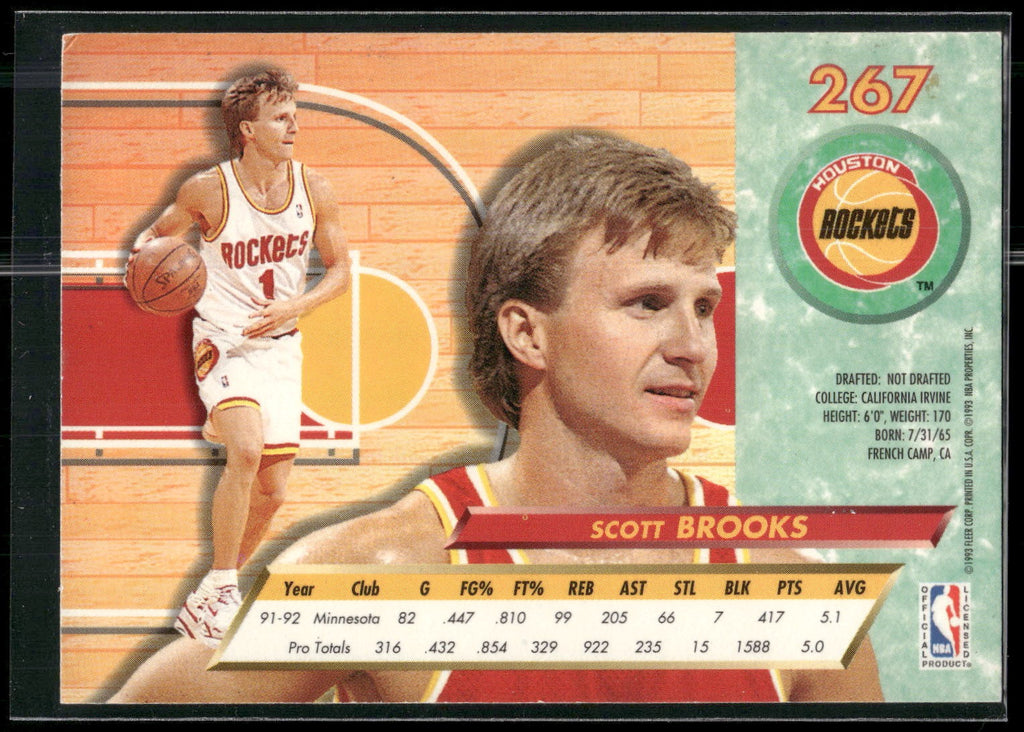 1992-93 Ultra #267 Scott Brooks