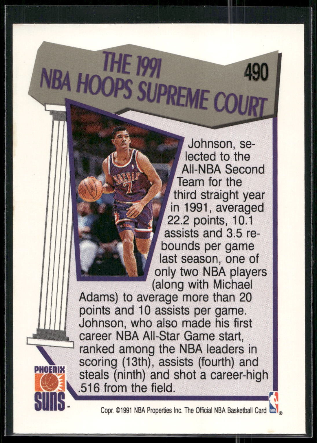 1991-92 Hoops #490 Kevin Johnson