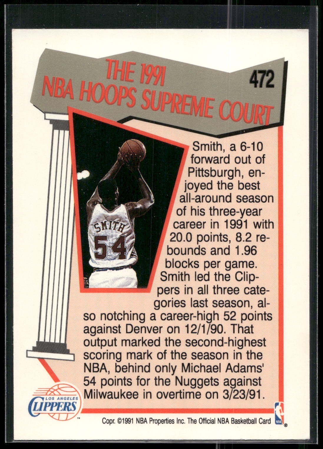 1991-92 Hoops #472 Charles Smith