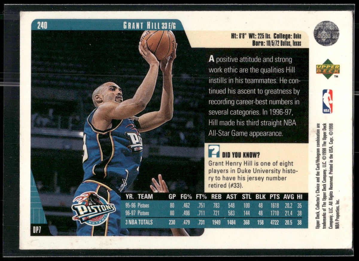 1997-98 Collector's Choice #240 Grant Hill