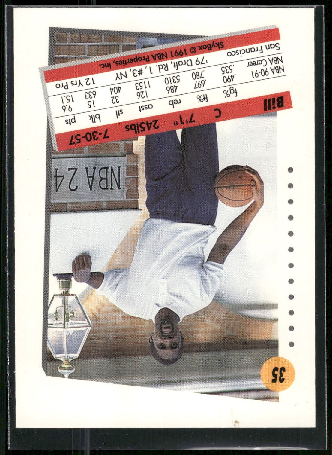 1991-92 SkyBox #35 Bill Cartwright