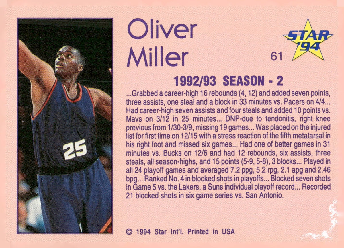 1993-94 Star #61 Oliver Miller