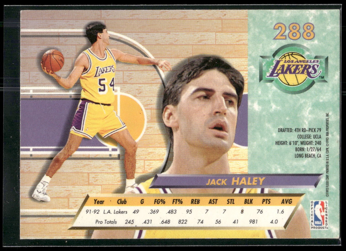 1992-93 Ultra #288 Jack Haley
