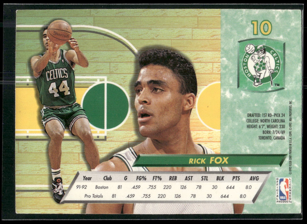 1992-93 Ultra #10 Rick Fox