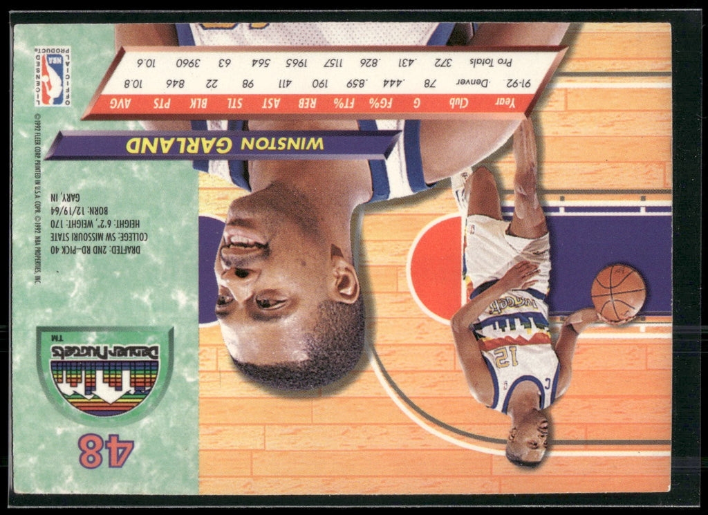 1992-93 Ultra #48 Winston Garland