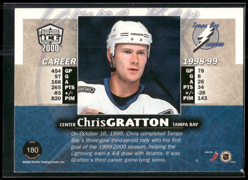 1999-00 Pacific Dynagon Ice #180 Chris Gratton
