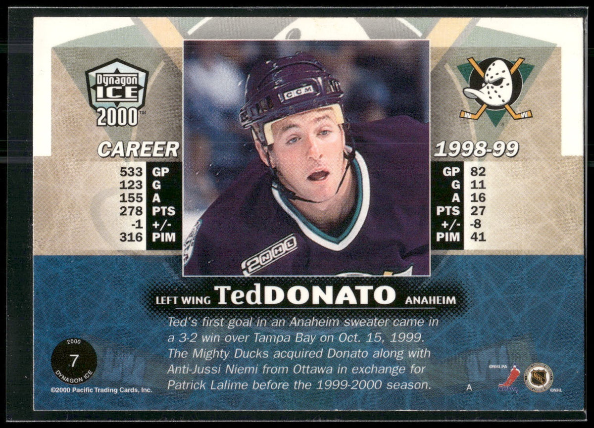 1999-00 Pacific Dynagon Ice #7 Ted Donato