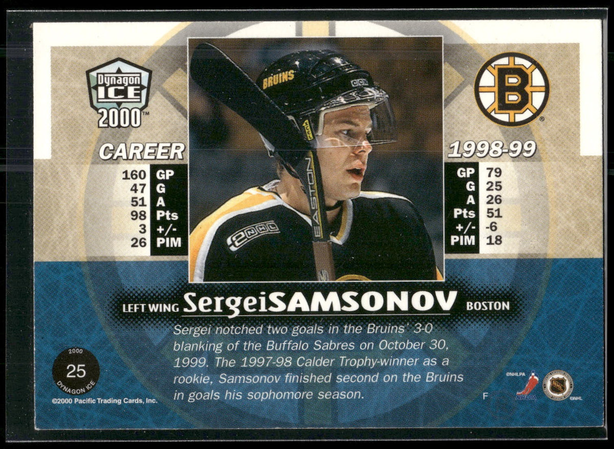 1999-00 Pacific Dynagon Ice #25 Sergei Samsonov