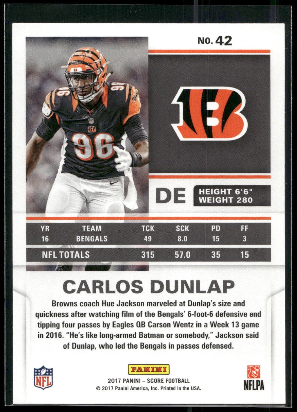 2017 Score #42 Carlos Dunlap